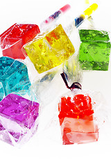 Image showing colorfull dice lollipops