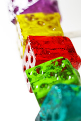 Image showing colorfull dice lollipops