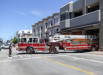 Image showing fire engine in San Francisco