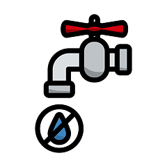 Image showing Water Faucet With Dropping Water Icon