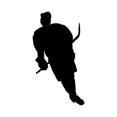 Image showing Hockey Player Silhouette