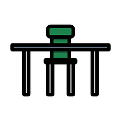 Image showing Icon Of Table And Chair