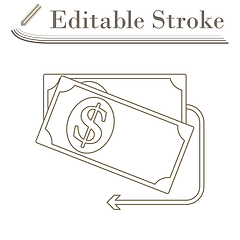 Image showing Cash Back Dollar Banknotes Icon