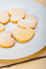 Image showing heart shaped shortbread valentine cookies