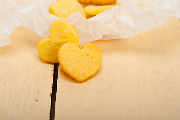 Image showing heart shaped shortbread valentine cookies