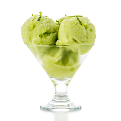 Image showing Melon flavored ice-cream