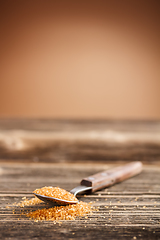 Image showing Spoon of brown sugar