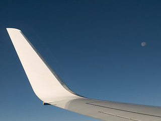 Image showing Airliner wing