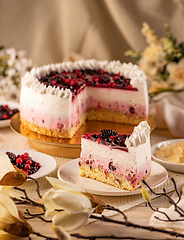 Image showing Wild berries cake