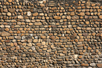 Image showing Pebble wall