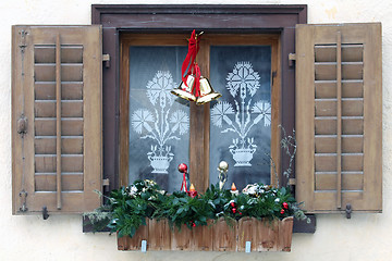 Image showing Window with christmas decoration