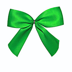 Image showing Green Bow Isolated on White