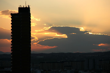 Image showing Urban sunset