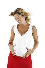 Image showing Happy pregnant woman