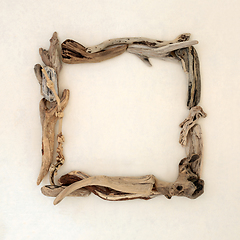 Image showing Driftwood Sculpture Wreath Abstract Frame  