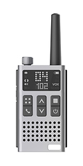 Image showing Front view of silver walkie-talkie
