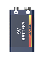 Image showing Nine volt battery