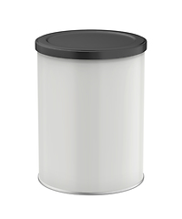 Image showing Blank metal can with plastic lid