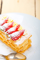 Image showing napoleon strawberry cake dessert