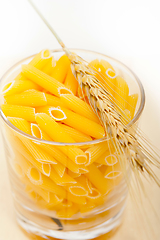 Image showing Italian pasta penne with wheat