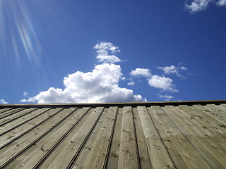Image showing Clouds on the roof
