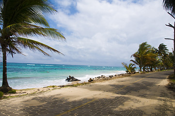 Image showing sallie peachie beach malecon north end corn island nicaragua