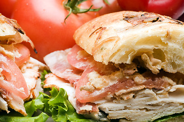 Image showing gourmet chicken sandwich 