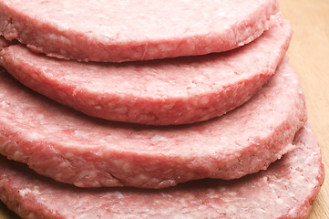 Image showing hamburger patties