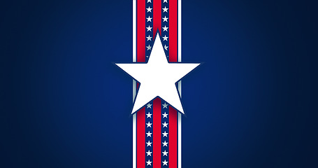 Image showing Flag, america and wallpaper with stars and stripes to represent a nation, country or patriotism in war or competition. Background, government and internation with a symbol of the usa closeup