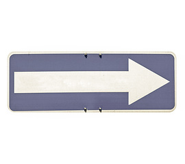 Image showing Vintage looking Direction arrow sign