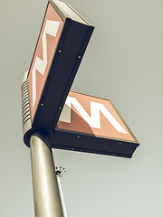 Image showing Vintage looking Subway sign