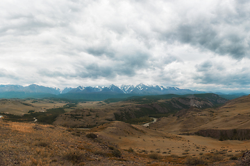 Image showing Kurai steppe and North-Chui ridge