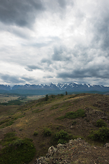 Image showing Kurai steppe and North-Chui ridge