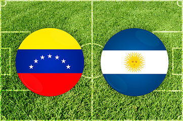 Image showing Venezuela vs Argentina football match
