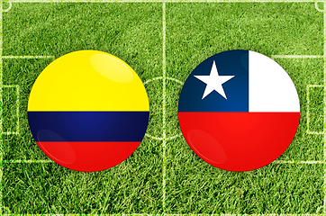 Image showing Colombia vs Chili football match