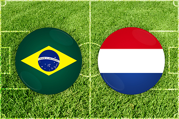 Image showing Brasil vs Paraguay football match