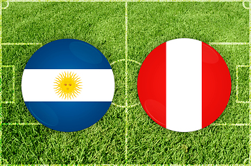 Image showing Argentina vs Peru football match