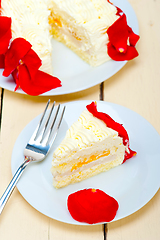 Image showing whipped cream mango cake