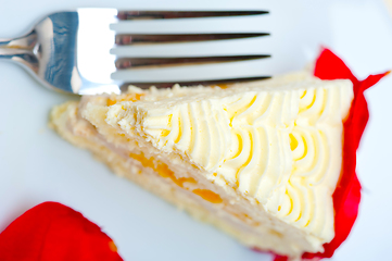 Image showing whipped cream mango cake