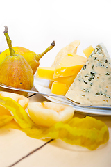 Image showing fresh pears and cheese