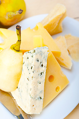 Image showing fresh pears and cheese