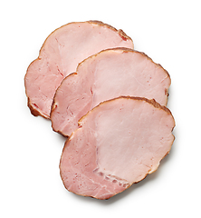 Image showing slices of smoked pork meat 