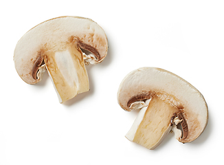 Image showing fresh sliced mushrooms