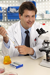 Image showing Smiling research scientist or other occupation