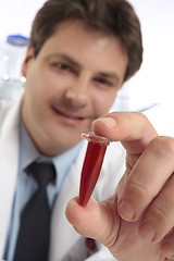 Image showing Doctor or scientist with sample