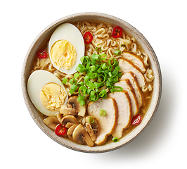 Image showing bowl of asian noodle soup