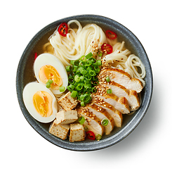 Image showing bowl of asian ramen soup