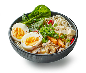 Image showing bowl of vegetarian ramen soup