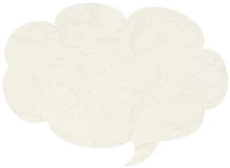 Image showing Crumpled comic speech bubble