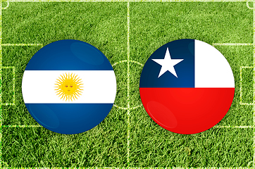 Image showing Argentina vs Chile football match